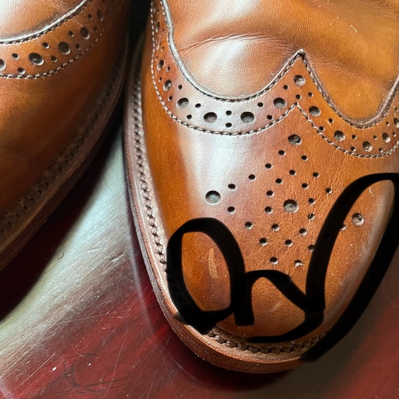 Allen Edmunds Bel Air Cognac Oxford Shoes Size 9.5 D - Picture 12 of 13